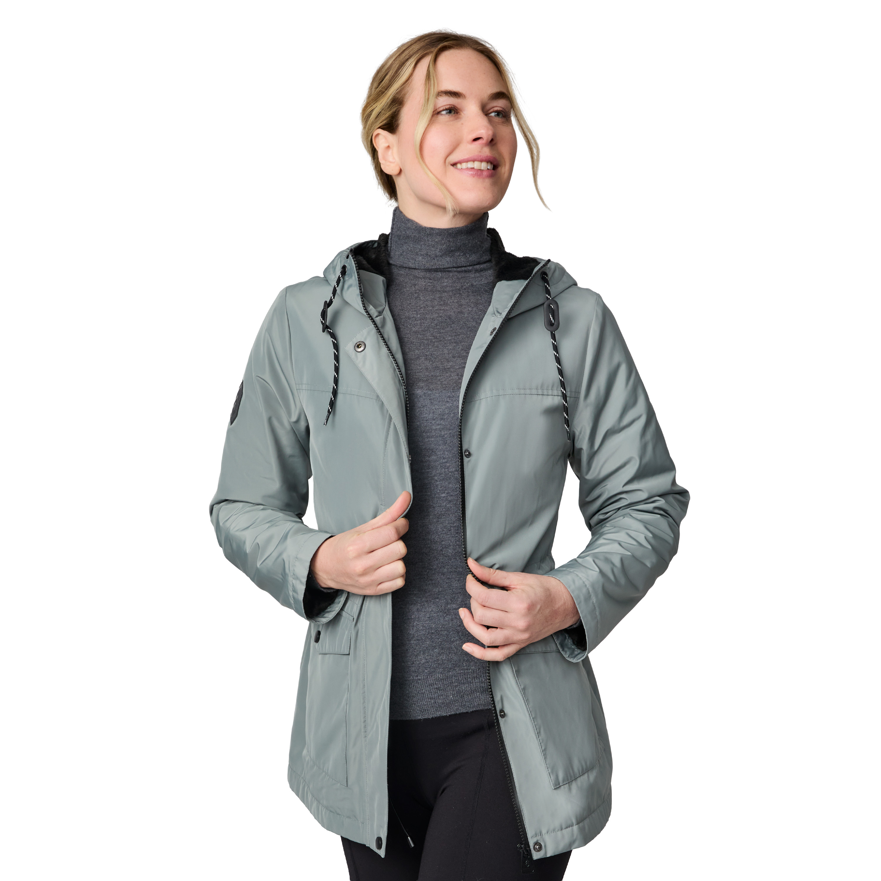 Free Country Women's Rain Away Lined Anorak Rain Jacket - Picture 8 of 15