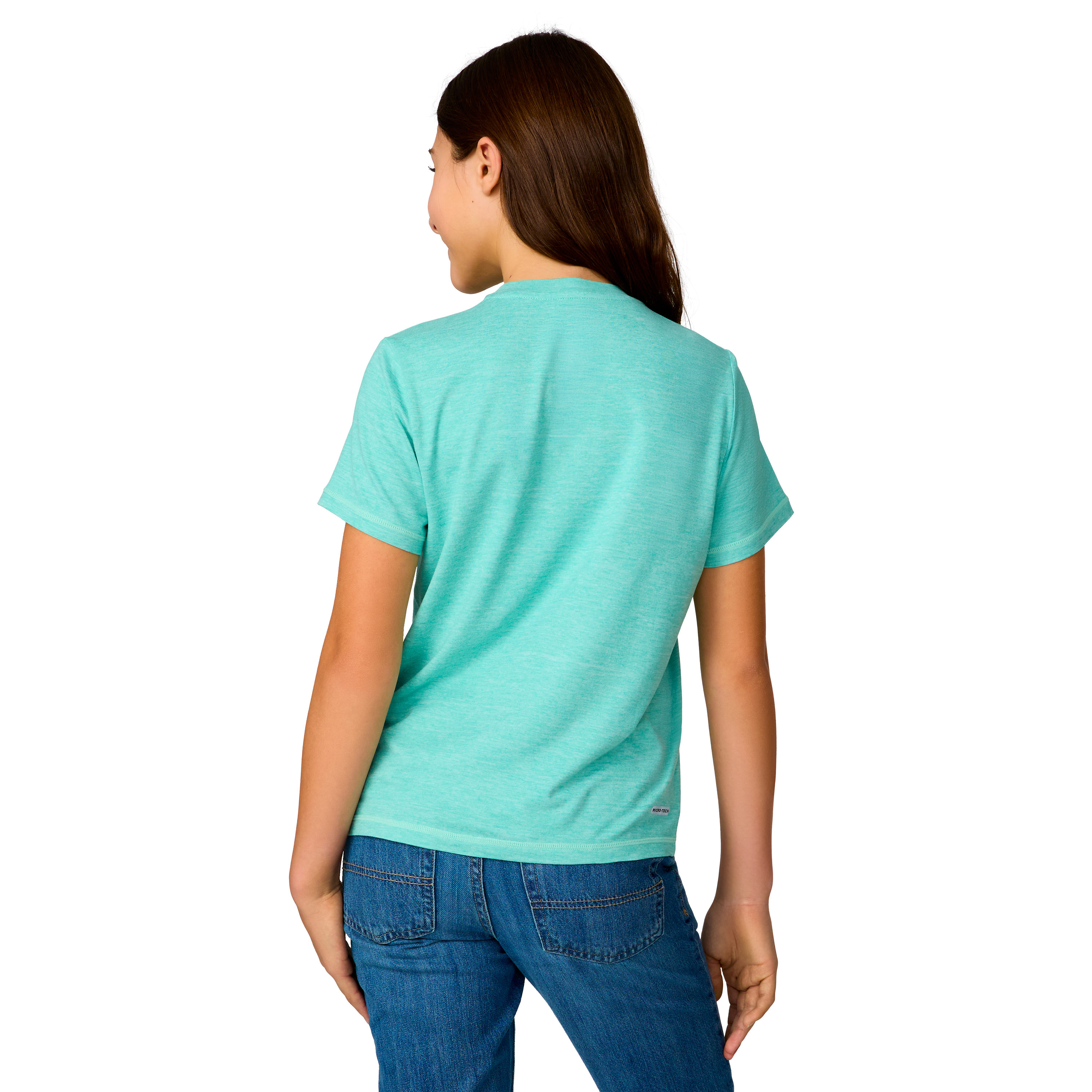 Free Country Girls' Microtech® Graphic Crew Neck Shirt - Picture 7 of 8