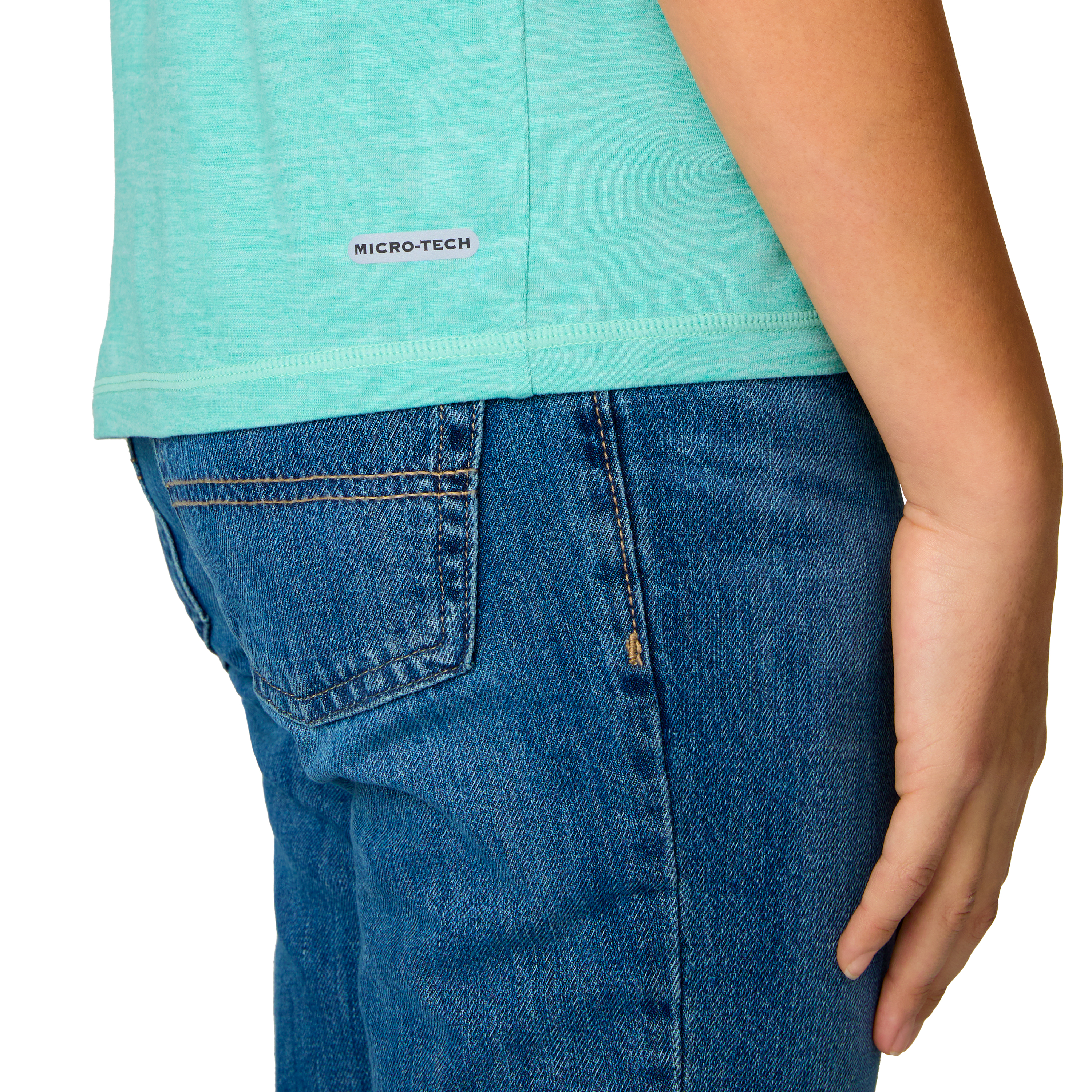 Free Country Girls' Microtech® Graphic Crew Neck Shirt - Picture 8 of 8