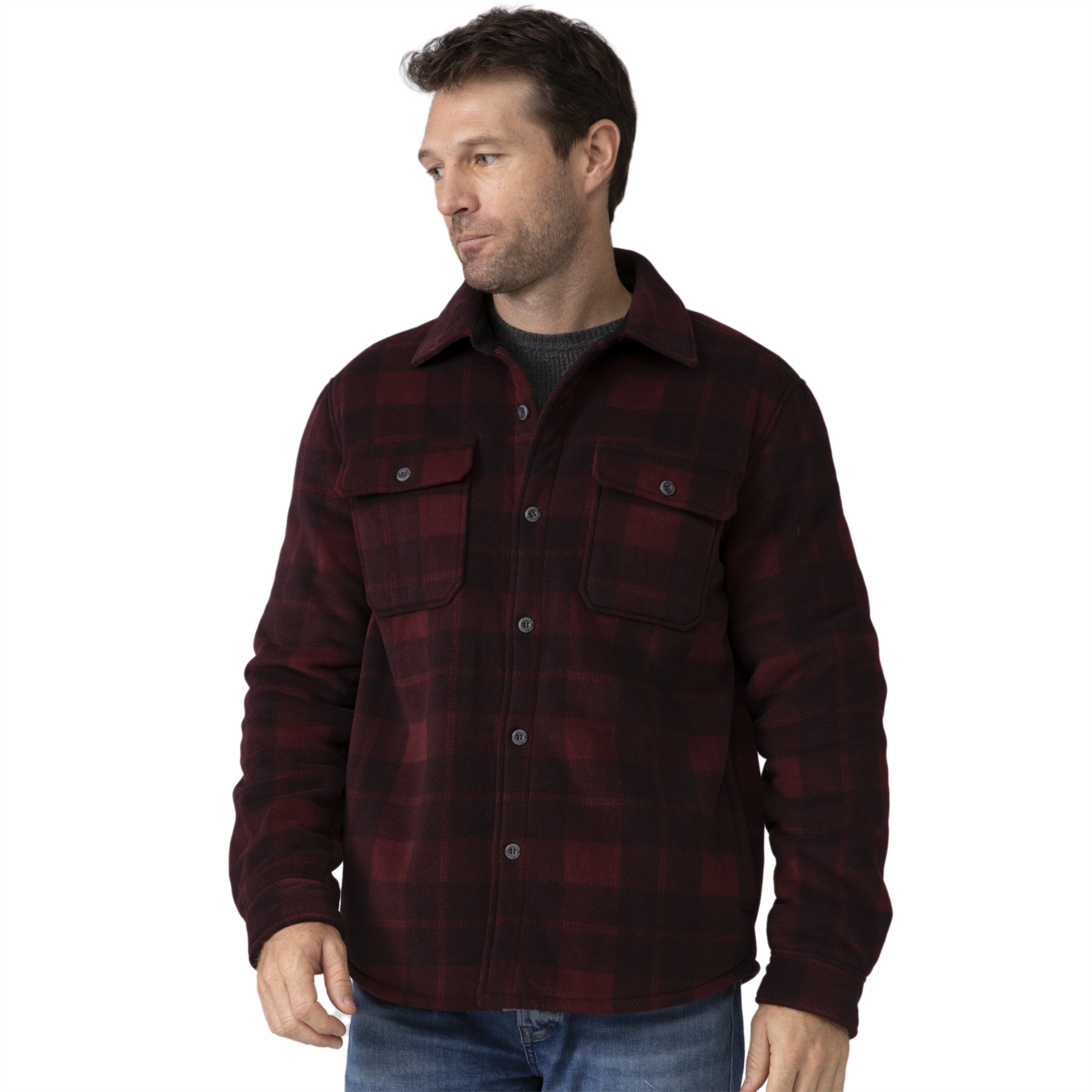 Free Country Men's Mountain Ridge Sueded Chill Out Fleece Jacket - Picture 4 of 9
